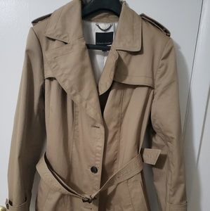 Tan Banana Republic trench coat